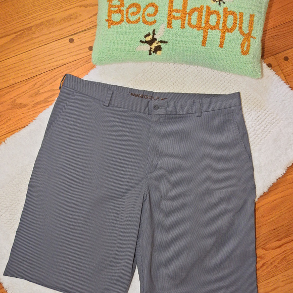 Nike Gray Striped Shorts 40 - Picture 1 of 6
